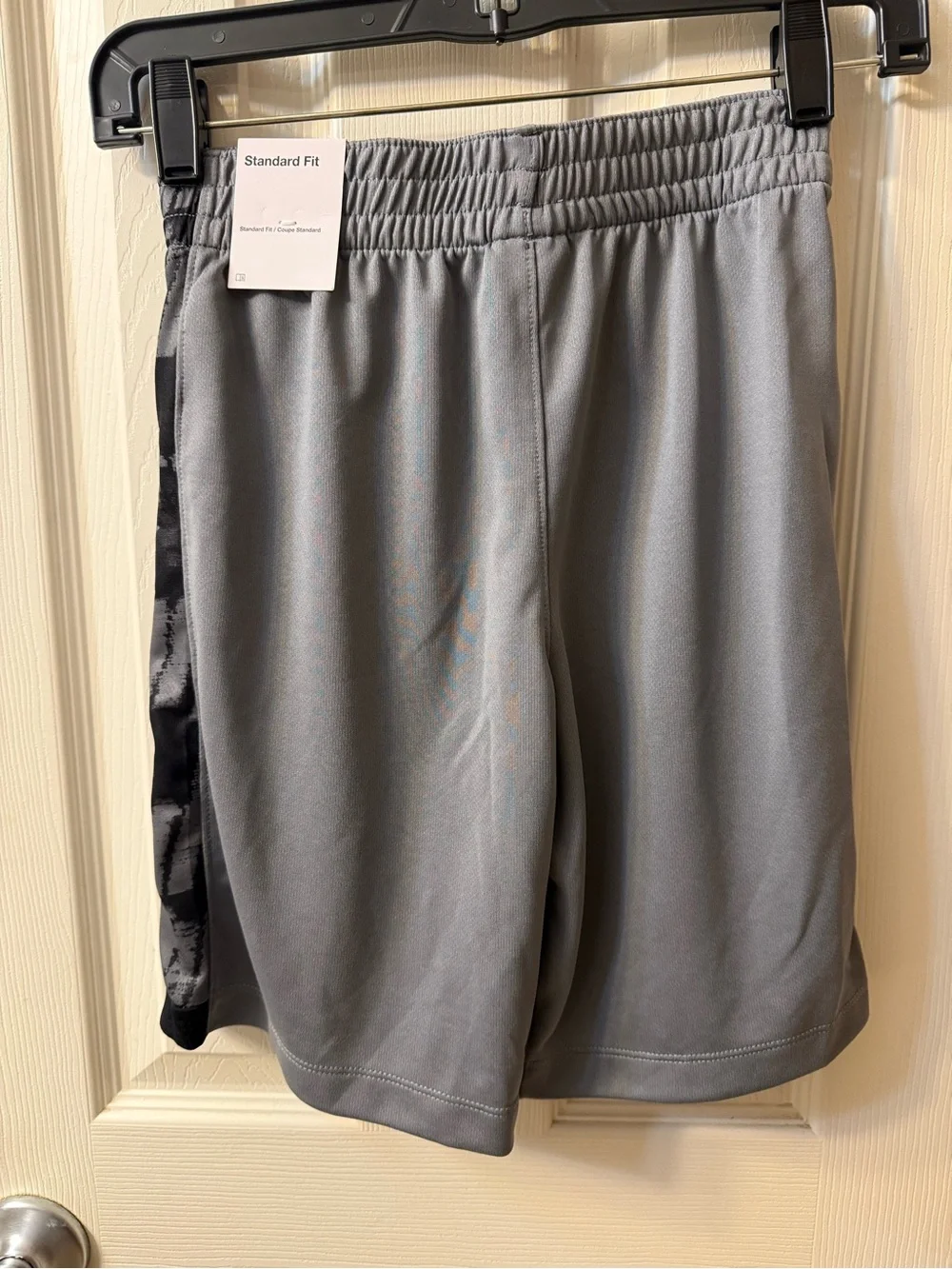 Boys Nike Gray and Black Athletic Shorts